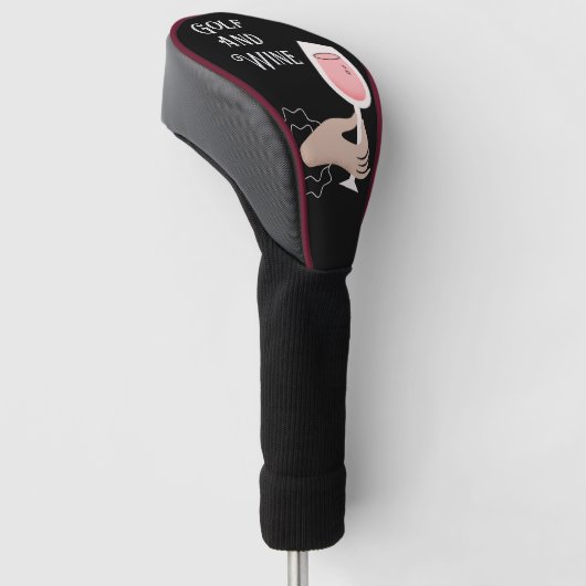 Golf en wijn voor golfer golfkappen golfheadcover (Schuin)