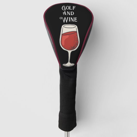 Golf en wijn voor golfer golfkappen golfheadcover (Voorkant)