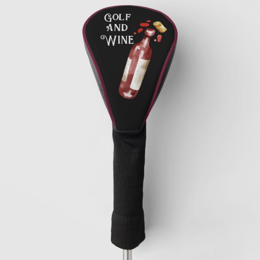 Golf en wijn voor golfer golfkappen golfheadcover (Voorkant)