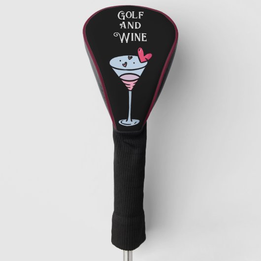 Golf en wijn voor golfer golfkappen golfheadcover (Voorkant)