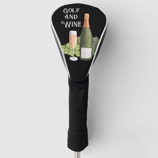 Golf en wijn voor golfer golfkappen golfheadcover (Voorkant)