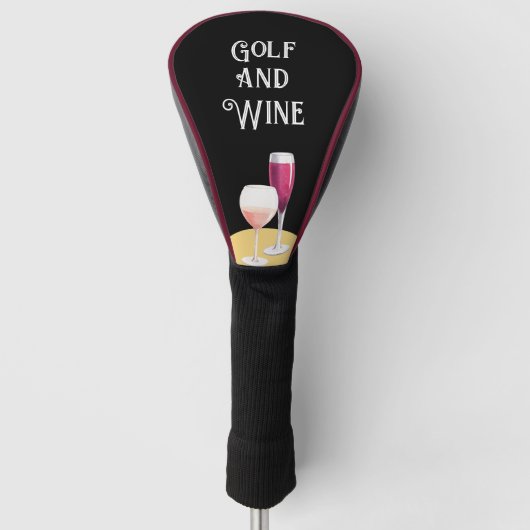 Golf en wijn voor golfer golfkappen golfheadcover (Voorkant)