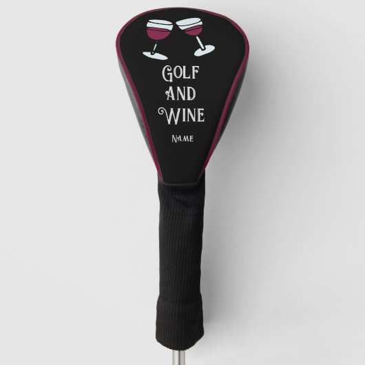 Golf en wijn voor golfer golfkappen golfheadcover (Voorkant)