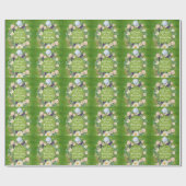 Golf en wijn voor golfers op de golfbaan cadeaupapier (Vlak)