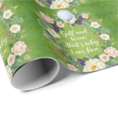 Golf en wijn voor golfers op de golfbaan cadeaupapier (Rol Hoek)