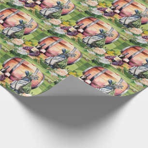 Golf en wijn voor golfers op de golfbaan cadeaupapier