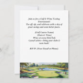 Golf- en wijnproeverijtoernooi uitnodiging (Achterkant)