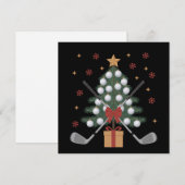 Golf Equipment Christmas Tree Christmas Golf Feestdagenkaart (Voorkant / Achterkant)