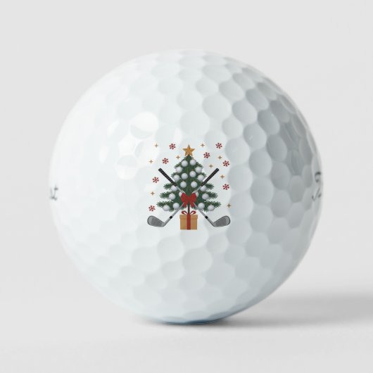 Golf Equipment Christmas Tree Christmas Golf Golfballen (Voorkant)