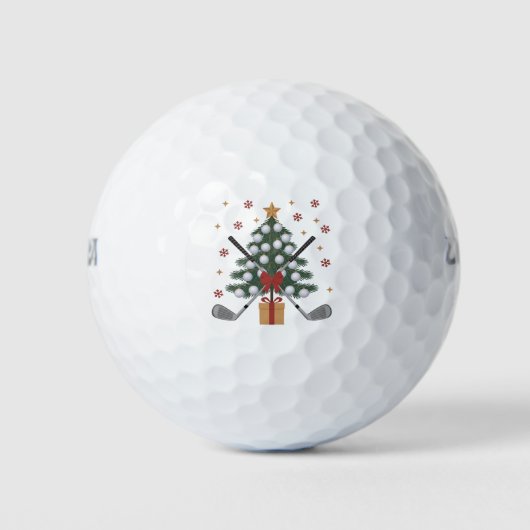 Golf Equipment Christmas Tree Christmas Golf Golfballen (Voorkant)