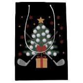 Golf Equipment Christmas Tree Christmas Golf Medium Cadeauzakje (Voorkant)
