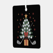 Golf Equipment Christmas Tree Christmas Golf Metalen Ornament (Voorkant links)