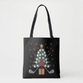 Golf Equipment Christmas Tree Christmas Golf Tote Bag (Voorkant)