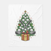 Golf Equipment Kerstmis Golf Fleece Deken (Voorkant)