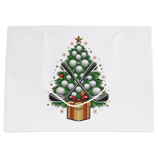 Golf Equipment Kerstmis Golf Groot Cadeauzakje (Voorkant)