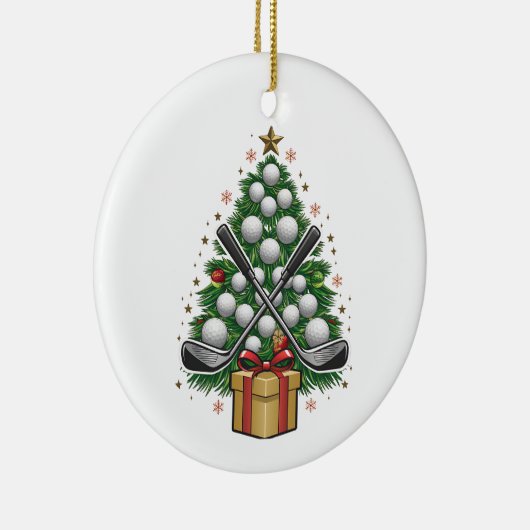 Golf Equipment Kerstmis Golf Keramisch Ornament (Rechts)