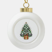 Golf Equipment Kerstmis Golf Keramische Bal Ornament (Voorkant)