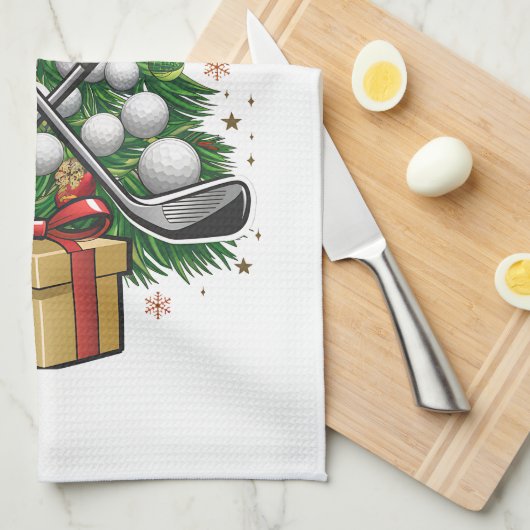 Golf Equipment Kerstmis Golf Theedoek (Quarter Fold)