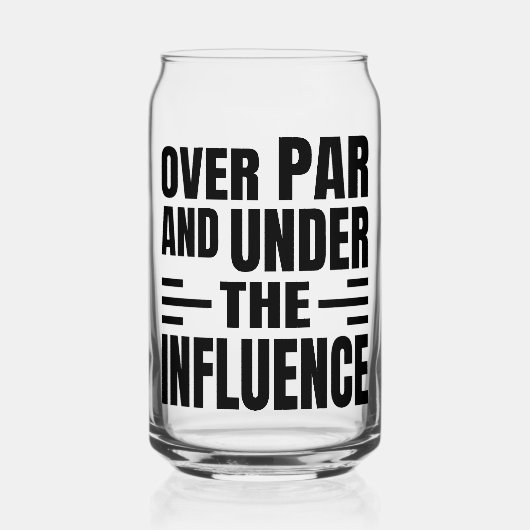 Golf Etched Can Glass Blikvorm Glas (Voorkant)