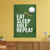 Golf eten slaap herhalen canvas afdruk (Insitu (Woonkamer))