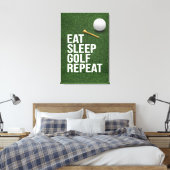 Golf eten slaap herhalen canvas afdruk (Insitu (Slaapkamer))
