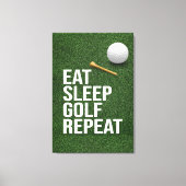 Golf eten slaap herhalen canvas afdruk (Voorkant)