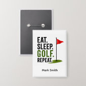 Golf Eten Slapen Golf Herhalen Button (Voorkant / Achterkant)