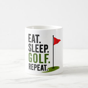 Golf Eten Slapen Golf Herhalen Koffiemok