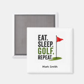 Golf Eten Slapen Golf Herhalen Magneet (Voorkant / Achterkant)