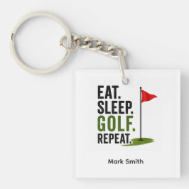Golf Eten Slapen Golf Herhalen Sleutelhanger
