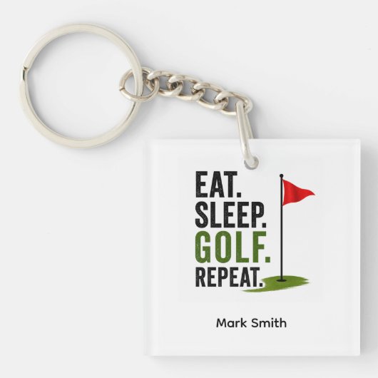 Golf Eten Slapen Golf Herhalen Sleutelhanger (voorkant)