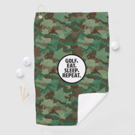 Golf, Eten, Slapen, Herhaal Golf Handdoek