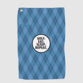 Golf, Eten, Slapen, Herhaal Golf Handdoek (Voorkant)