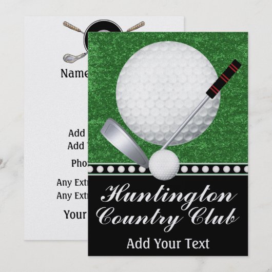 Golf Evenement - SRF Kaart (Voorkant / Achterkant)