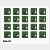 Golf Evenement Vierkante Sticker (Vel)