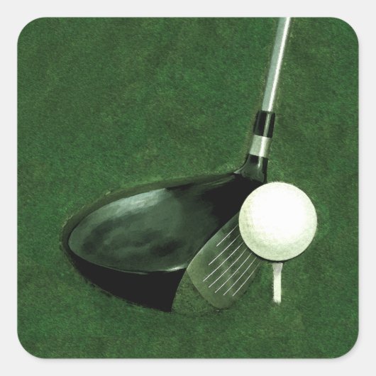 Golf Evenement Vierkante Sticker (Voorkant)