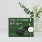 Golf Event Invitation Briefkaart (Staand voorkant)