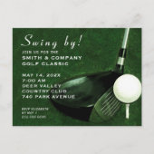 Golf Event Invitation Briefkaart (Voorkant)