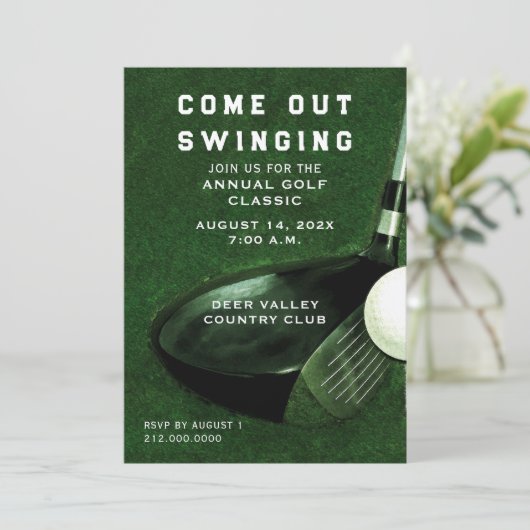 Golf Event Kaart (Staand voorkant)