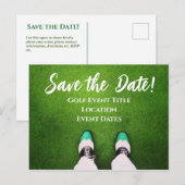Golf Event "Save the Date" Uitnodiging Briefkaart (Voorkant / Achterkant)