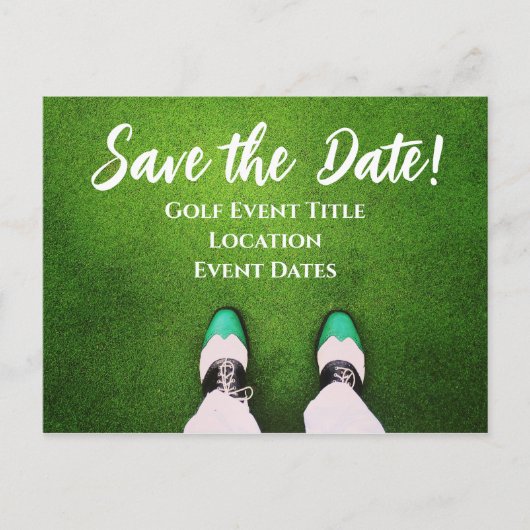 Golf Event "Save the Date" Uitnodiging Briefkaart (Voorkant)