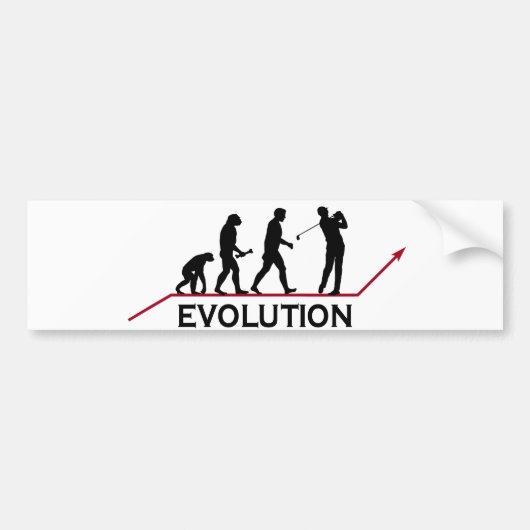 Golf Evolutie Bumpersticker (Voorkant)