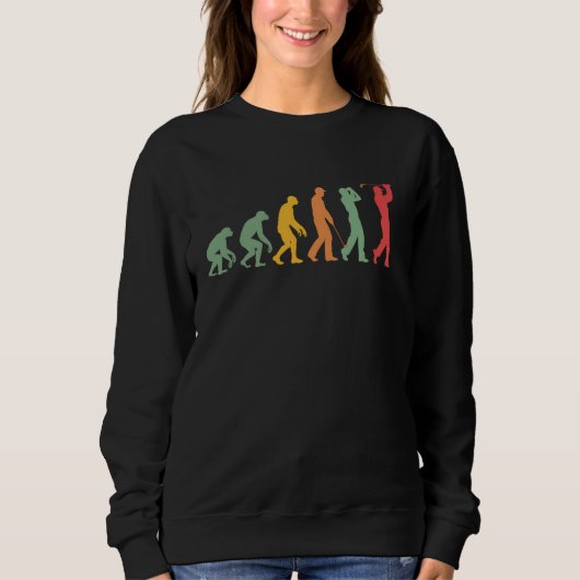 Golf Evolutie Grappig Golfer Cadeau voor Vader Ech Trui (Voorkant)