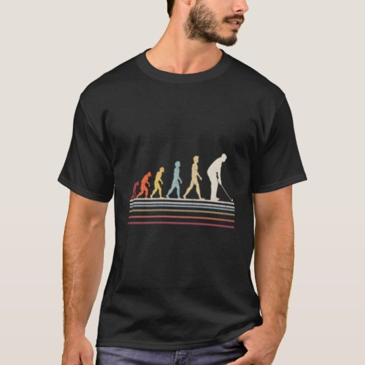 Golf evolutie van sport t-shirt (Voorkant)
