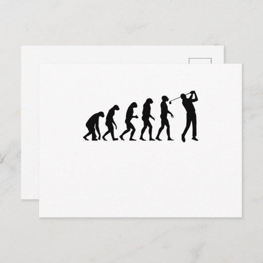 GOLF EVOLUTION Golfkleding Vrouwen Mannen Kinderen Briefkaart (Voorkant / Achterkant)