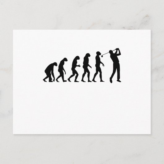 GOLF EVOLUTION Golfkleding Vrouwen Mannen Kinderen Briefkaart (Voorkant)