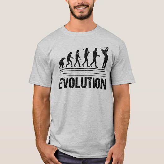 Golf Evolution -  Retro T-shirt (Voorkant)