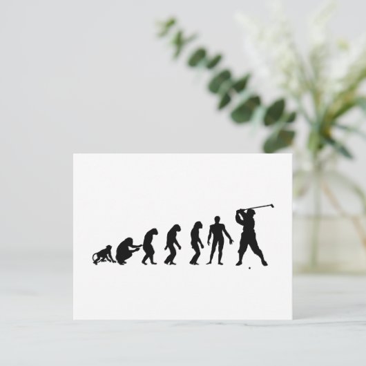 Golf Evolutionstheorie des Sport Briefkaart (Staand voorkant)