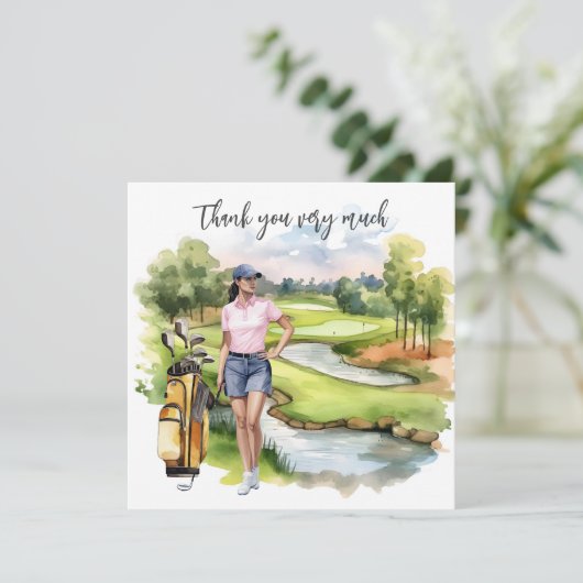 Golf Fairway Dankbaarheid: Dank je Kaart (Staand voorkant)