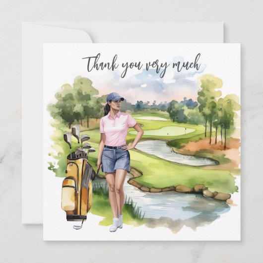 Golf Fairway Dankbaarheid: Dank je Kaart (Voorkant)